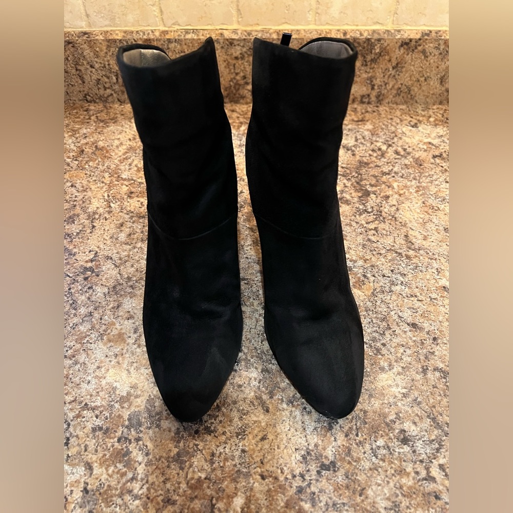 Audrey Brooke Black Suede Boots